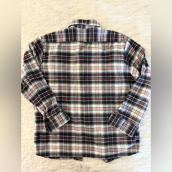SEARS Men's Plaid Flannel Style Button-Up Shirt Size Medium - Picture 5 of 5
